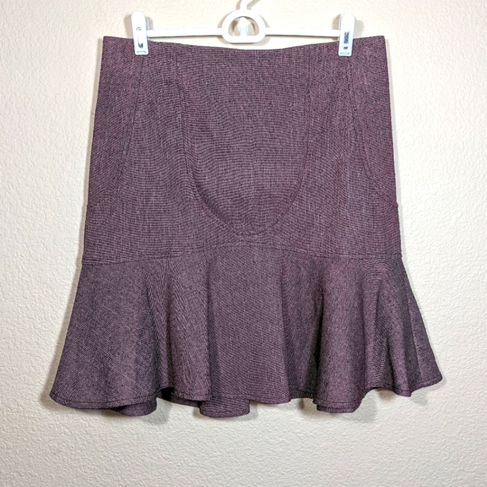 Maroon Burgundy Skater Mini Skirt